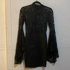 Fashion Nova sheer lace top mini dress